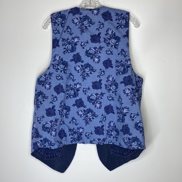 Western Floral Denim Reversible Vest XL-XXL - Picture 4 of 4